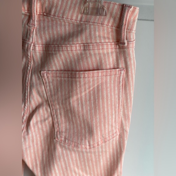 NWT LC Lauren Conrad Skinny Crop Mid Rise Lycra Stretch Jeans In Pink Striped - Picture 6 of 16